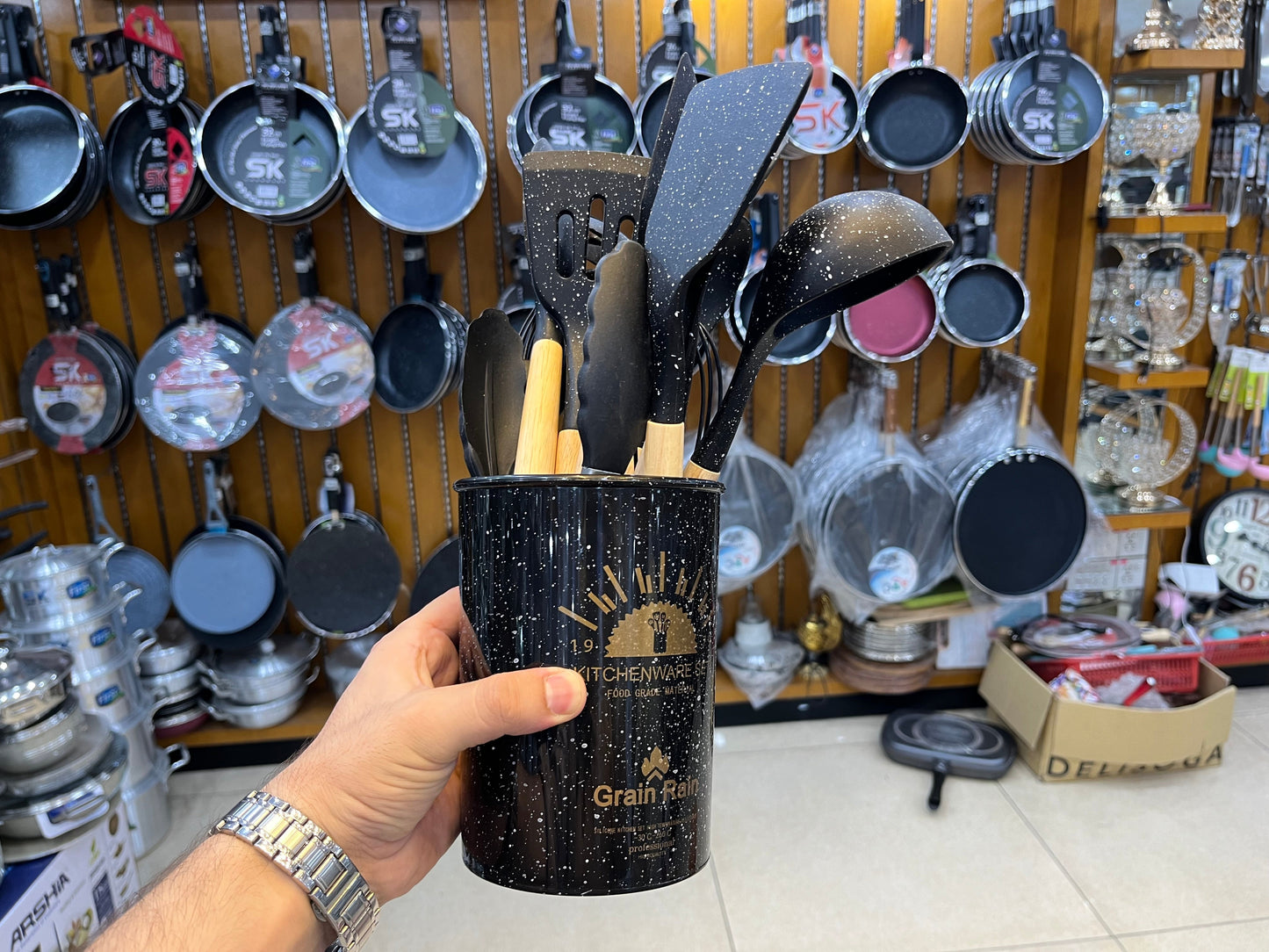 German Technology Made 12 Pieces Kitchen Silicon  Utensils Set