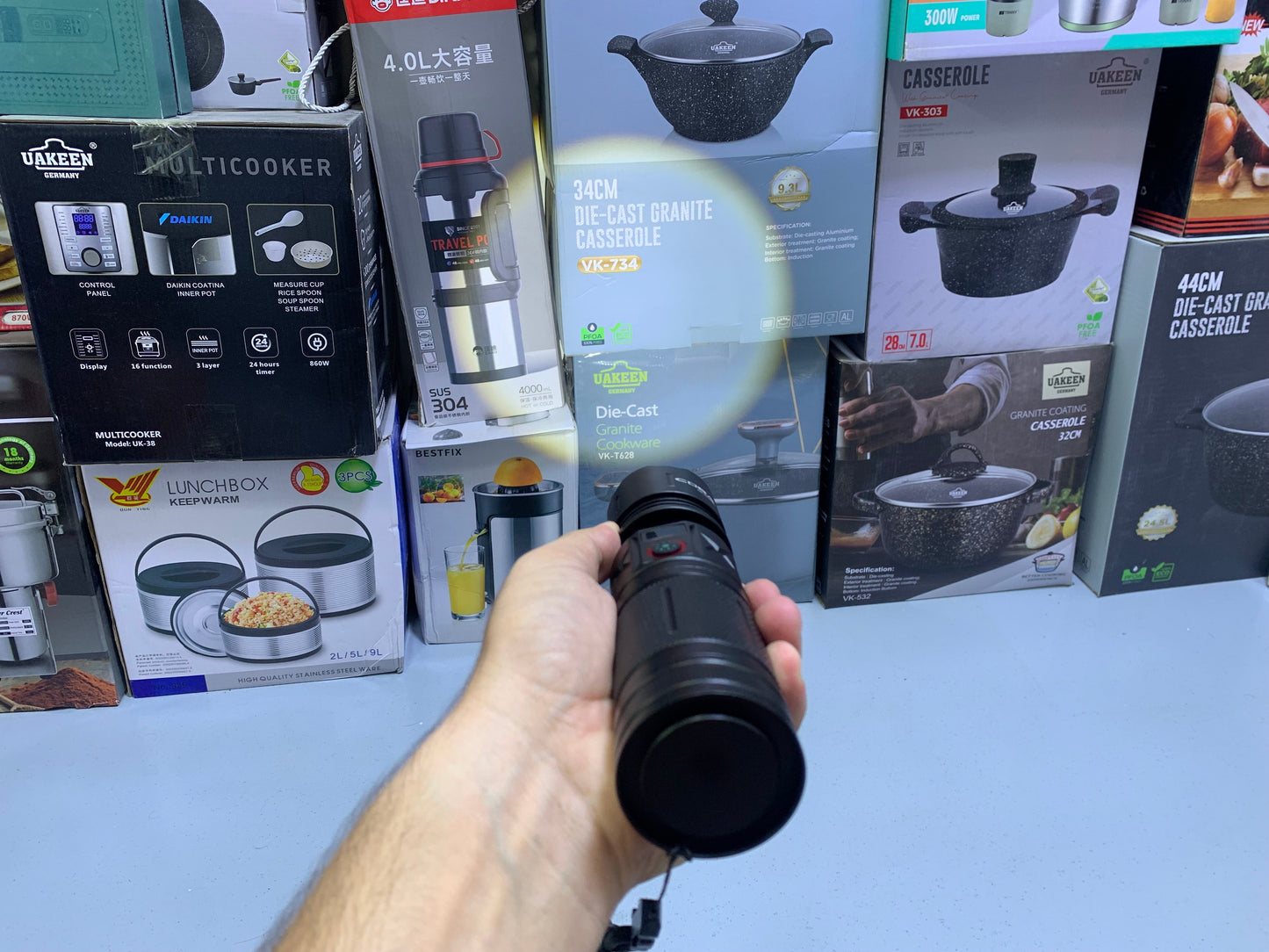 COBA Handheld Torch Model: CB-W409T Rechargeable Flashlight