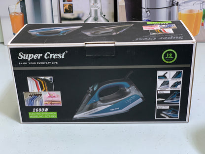 Super Crest Steam iron 2600w Model: SCT-1004