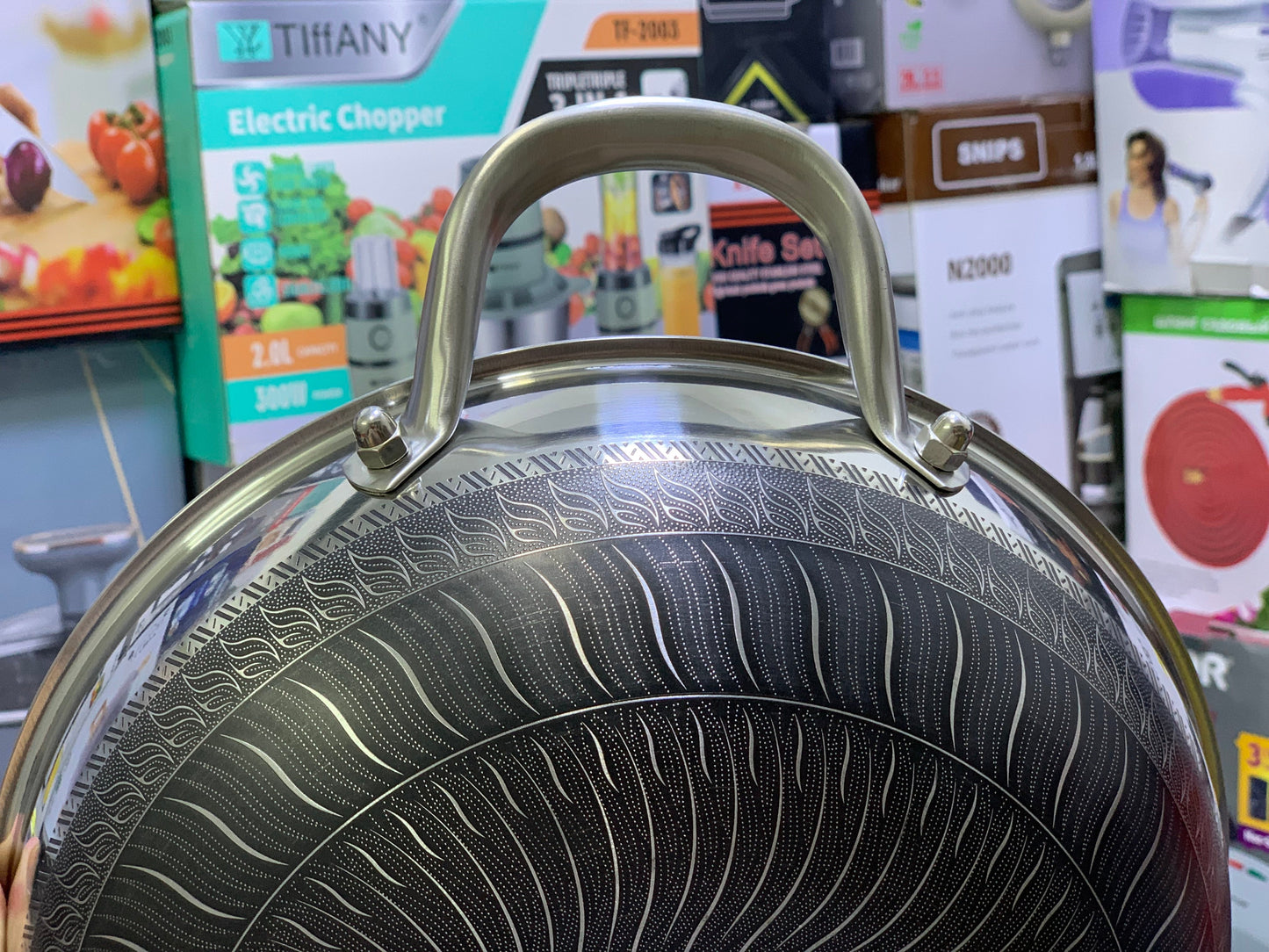 Laser Coating Shallow Type Casserole Handi- Shape Stainless Steel (Size:26cm)