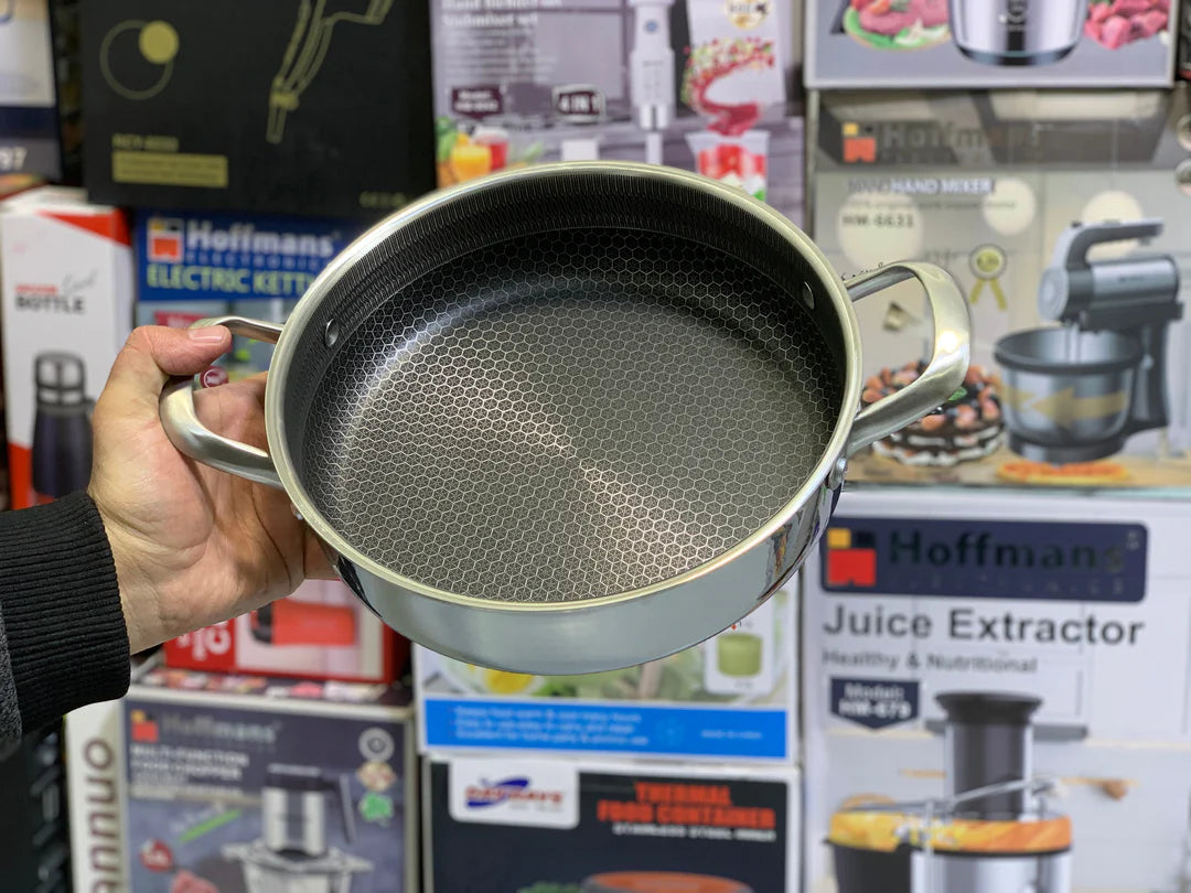 Laser Coating Shallow Casserole Complete Set Pure Non Stick (Sizes:26cm,28cm and 30cm)