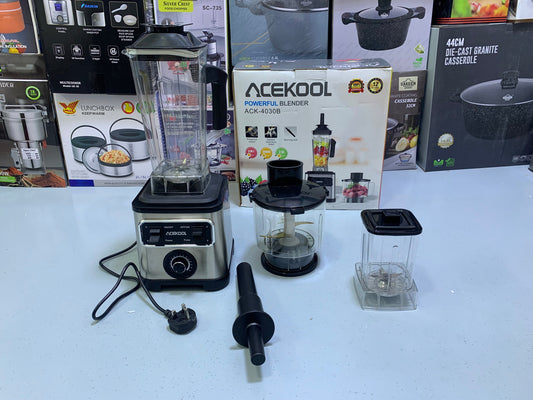 ACEKOOL Powerful 3 in 1 Blender 2000w and 2.5L Stainless Steel Blades