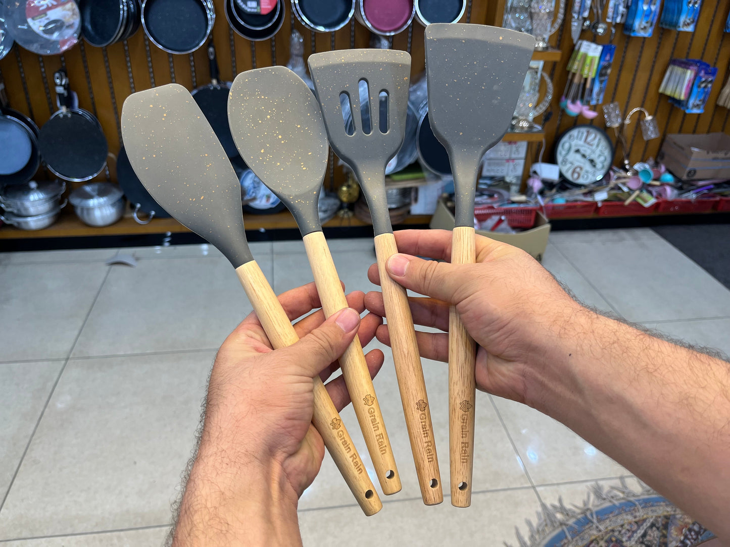 German Technology Made 12 Pieces Kitchen Silicon  Utensils Set