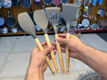 German Technology Made 12 Pieces Kitchen Silicon  Utensils Set