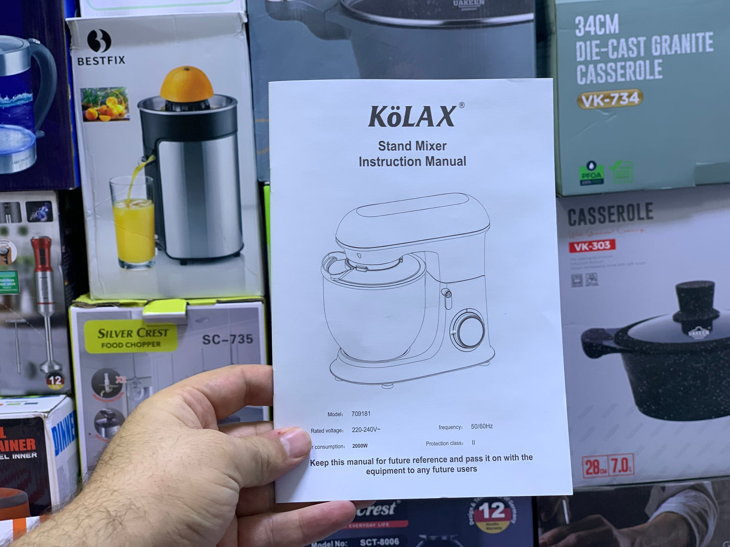 KOLAX’s LED Stand Mixer| 2000W| 7.8L bowl capacity