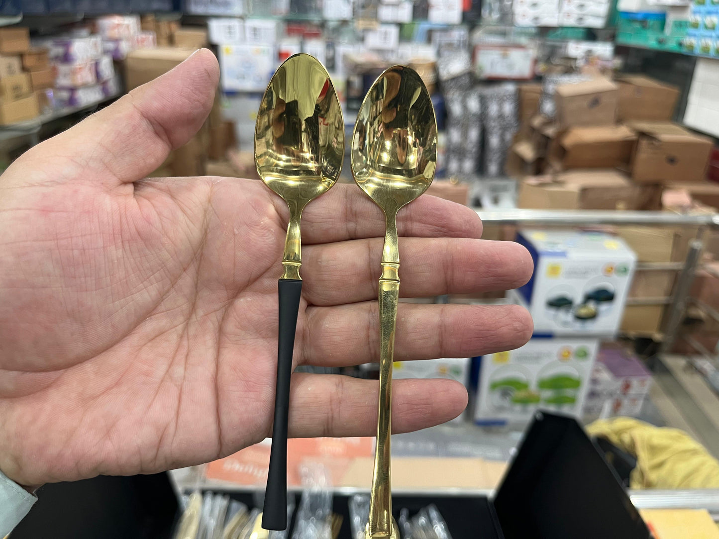 High Quality Polished Cutlery Set Golden and Half Golden Stainless Steel