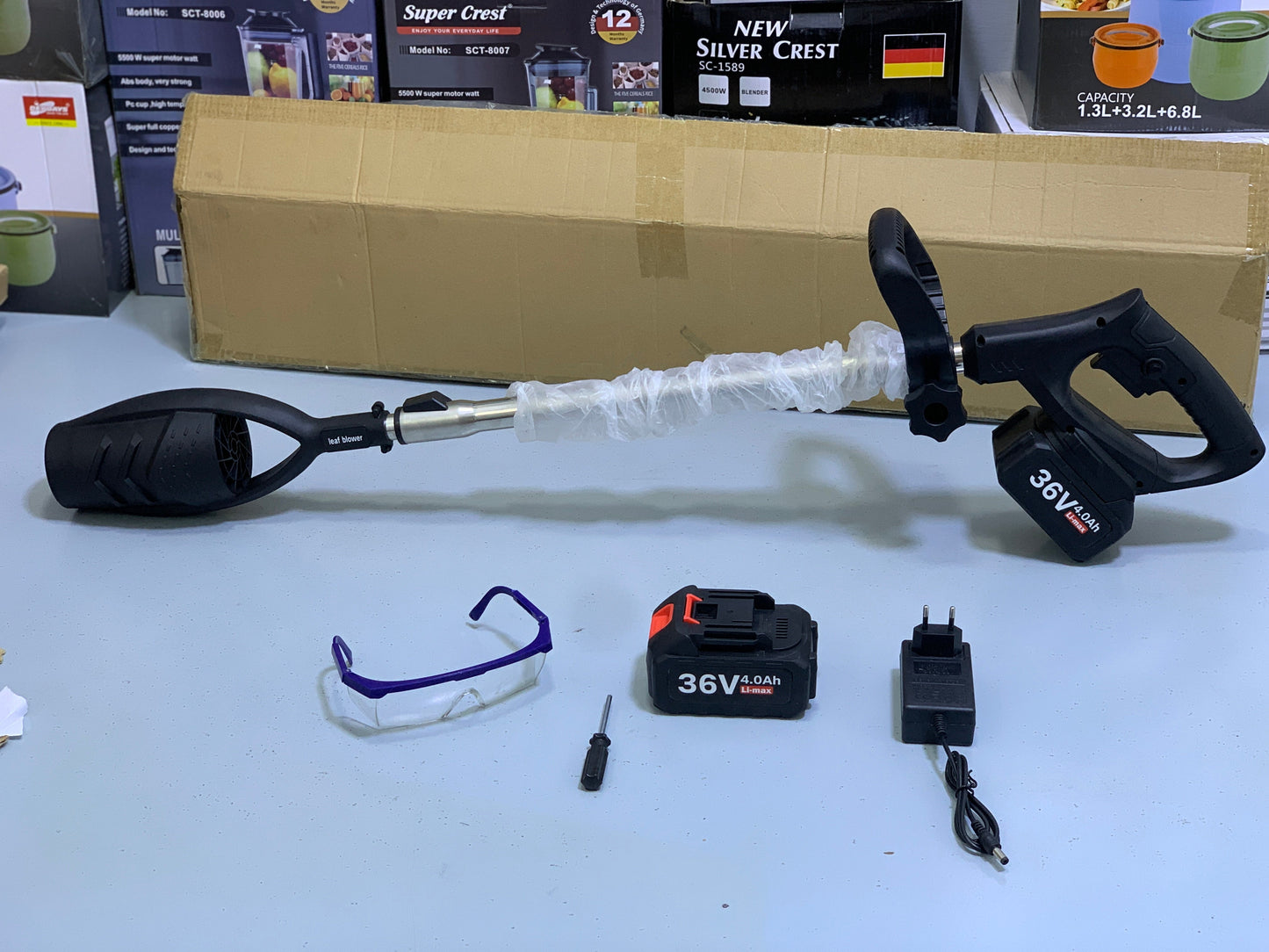 Cordless Leaf & Dust Blower – Dual 36V Batteries | High Power Air Blower