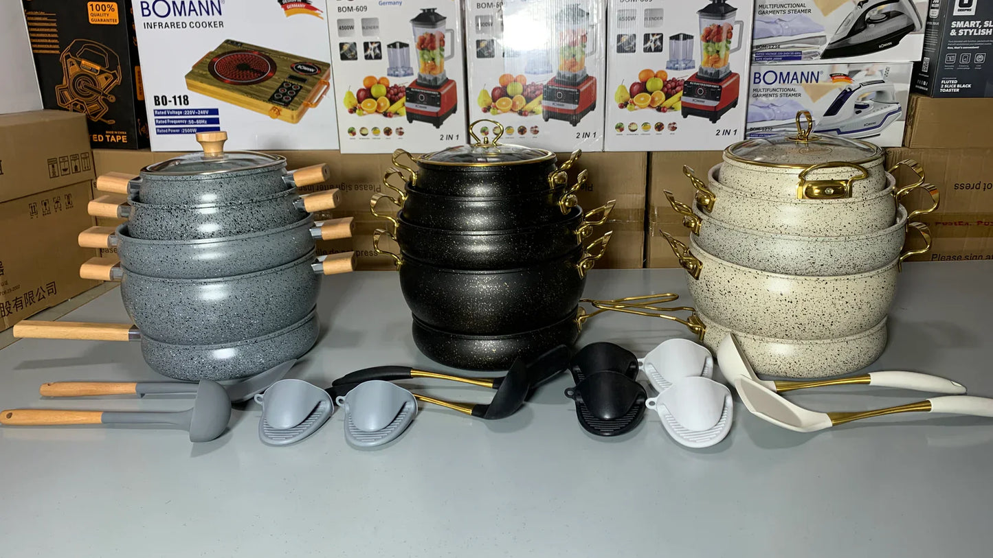 IMPORTED 13pcs Premium Cookware Set – Versatile and Stylish for Every Kitchen