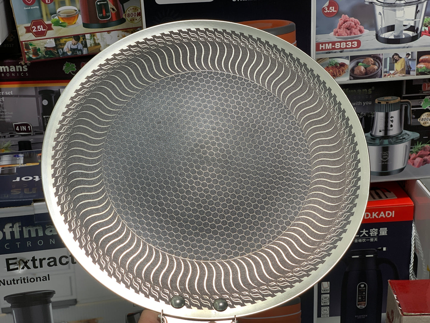 Laser Coating Tawa with Folding Wooden Handle 34cm