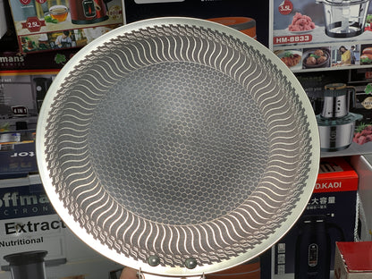 Laser Coating Tawa with Folding Wooden Handle 34cm