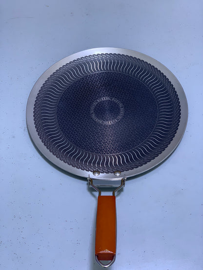 Laser Coating Tawa with Folding Wooden Handle