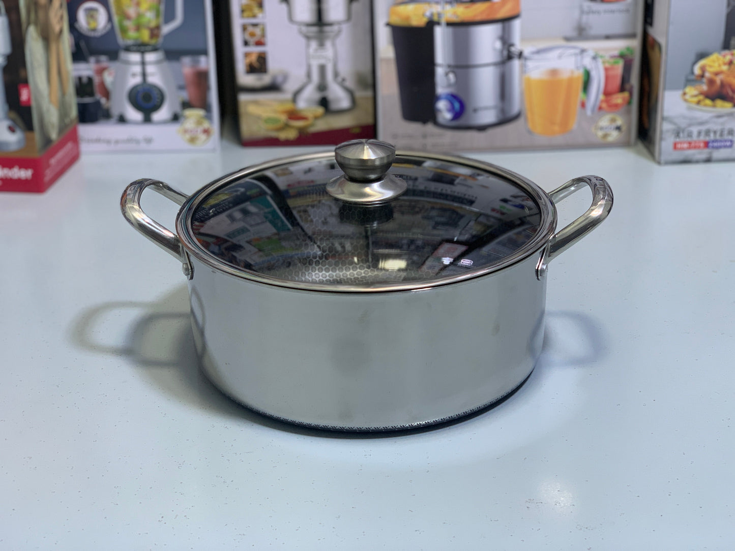 Laser Coated deep casseroles Set Non Stick BIG Sizes 30cm For 3KG, 32cm For 4K and 34cm For 5KG