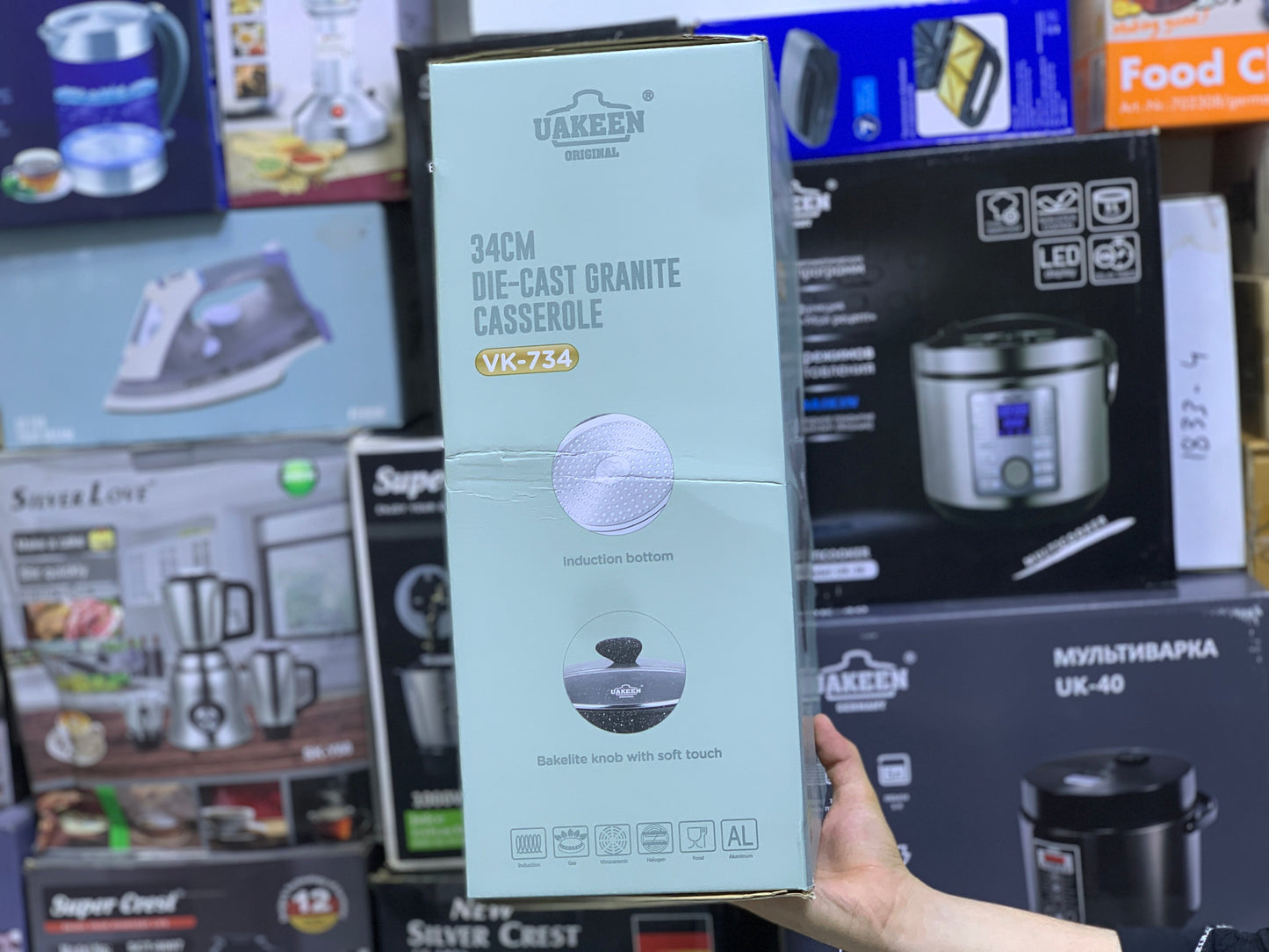 Uakeen Germany 34cm Die-Cast Granite Casserole – Premium Non-Stick Cookware for Modern Kitchens