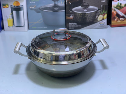 Laser Coating Handi , Karahi, Silver Gray