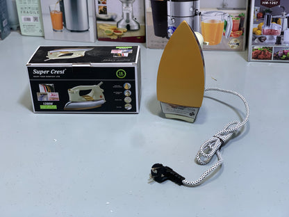 Super Crest Dry Iron 1200w  Power Consumption  Model SCT: 1034