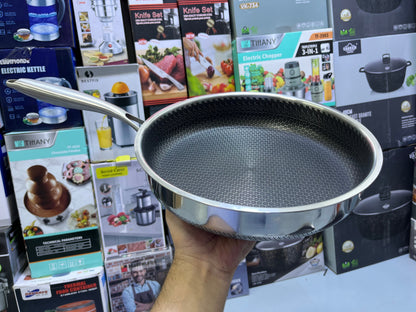 Honeycomb Fry Pan 316 | laser coated – Nonstick, (Without Lid)