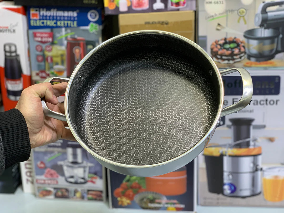 Laser Coating Shallow Casserole Complete Set Pure Non Stick (Sizes:26cm,28cm and 30cm)