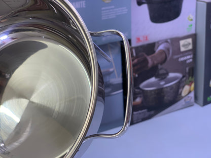 MGRF 12 Pieces Cookware Set Stainless Steel 18/10 Super Capsule Bottom