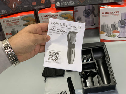 TOFULS Brand Professional Hair Clipper with Essentials Tools
