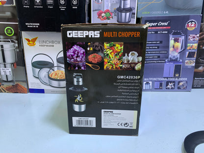 Geepas Multi Chopper 800w and 5L Stainless Steel Double Blades
