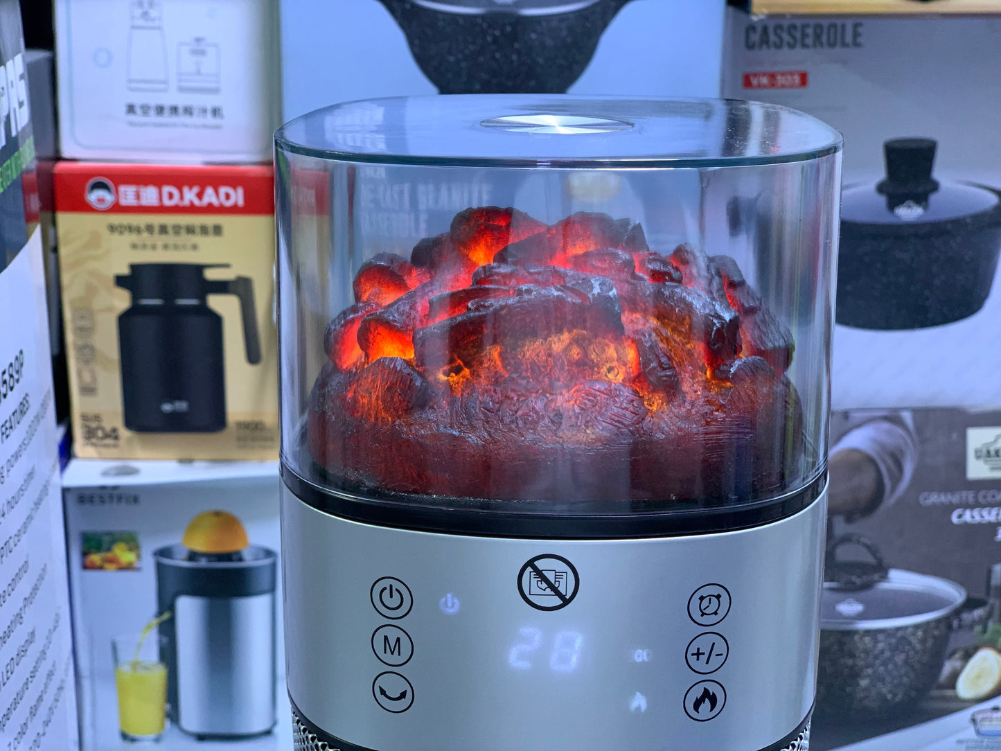 Geepas Heater with Flame Effect |2 Years warranty| GRH28589P