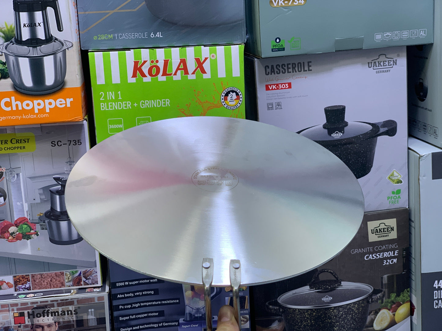 Premium 34-Cm Tawa with Honeycomb Pattern | 316 Food Grade Stainless Steel