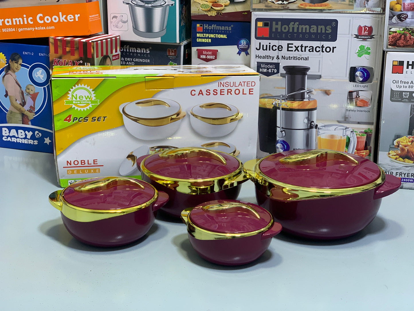 8 pieces Hot Pot Set | Kitchen Food Containers Stainless Steel and Elegant Designed