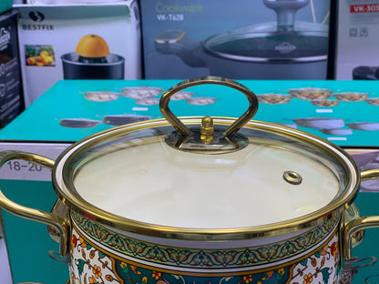 Non Stick Enamel Coating Cookware Set 10 Pieces