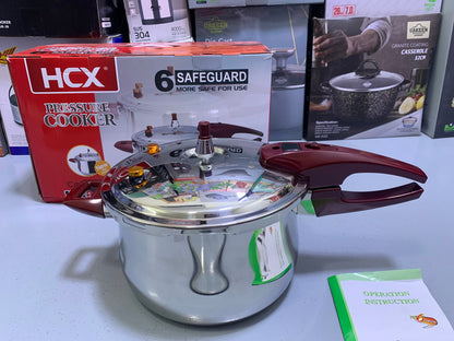 6 Safeguard HCX 3 in 1 Pressure Cooker Stainless Steel