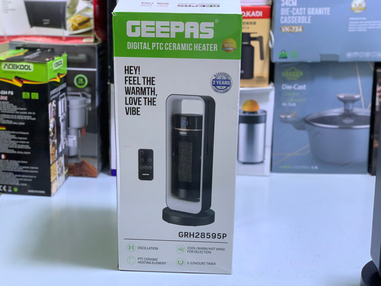 Geepas Digital PTC Heater|2 Years warranty |Model: GRH28595P