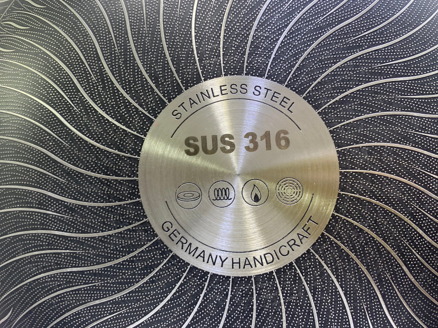 Laser coating frying pan Stainless Steel SUS 316