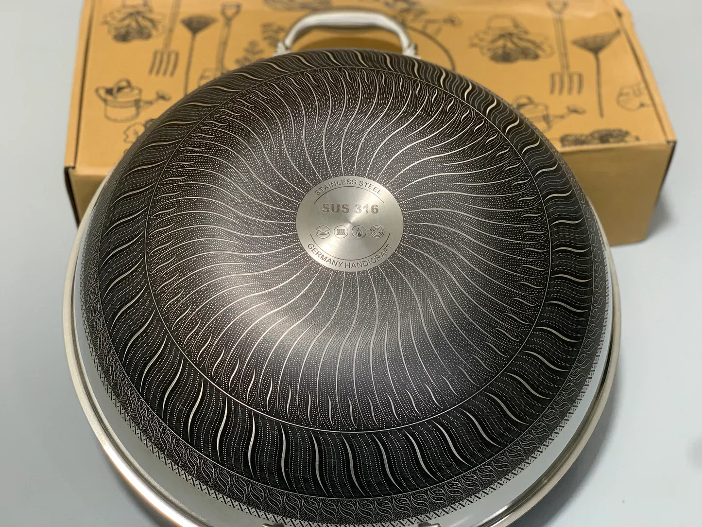 Laser Coating Deep Frying Handi | karahi with Solid Handles