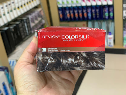 Original  Revlon USA 3D Hair Color Long Lasting  Shade 30 Dark Brown