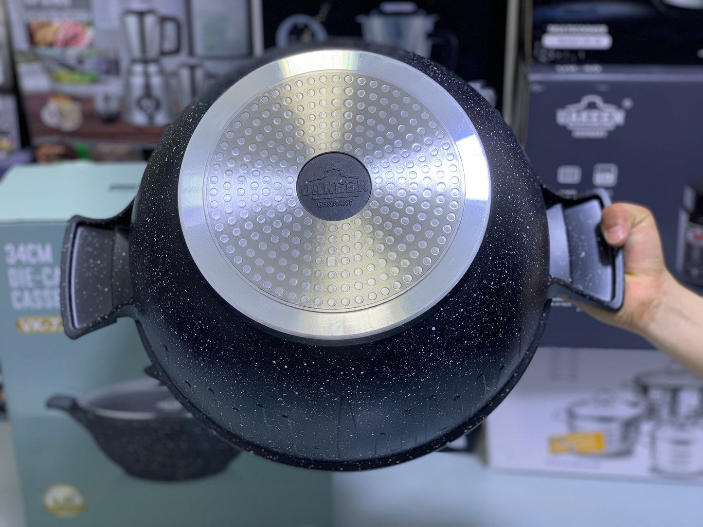 Uakeen Germany 34cm Die-Cast Granite Casserole – Premium Non-Stick Cookware for Modern Kitchens