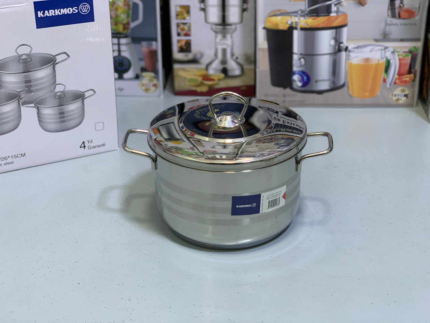 Karkmos 3 Pieces  Casseroles Cookware Set  Cri-Ni Stainless Steel