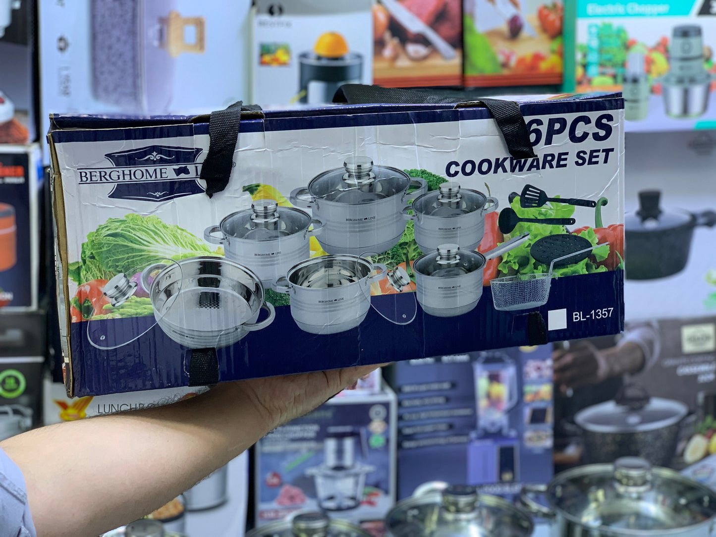 Berghome Line 16 Pieces Cookware Set Stainless Steel