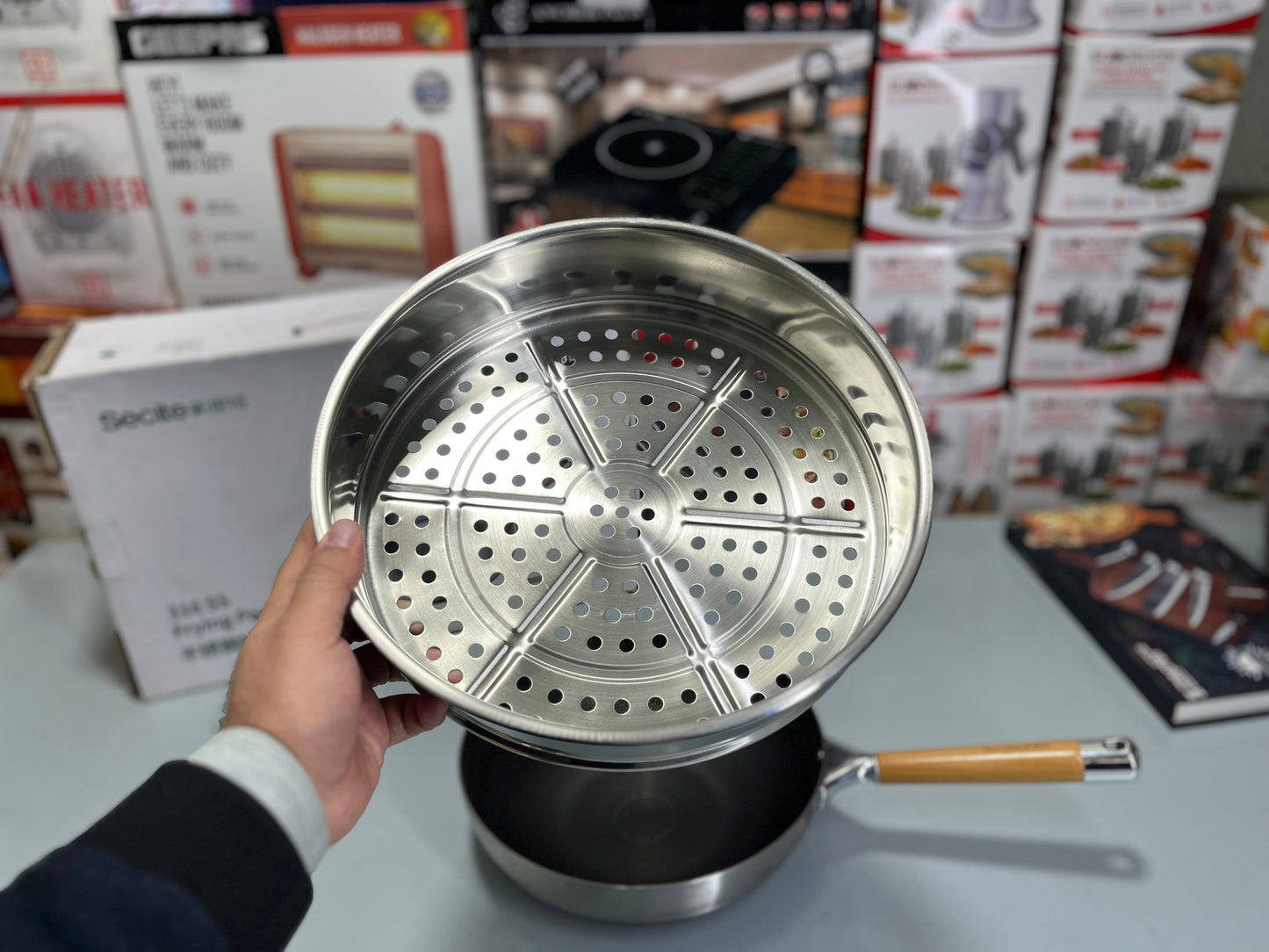 Secite 30cm Honeycomb Pan & Steamer