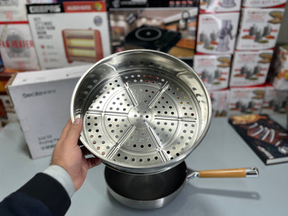 Secite 30cm Honeycomb Pan & Steamer