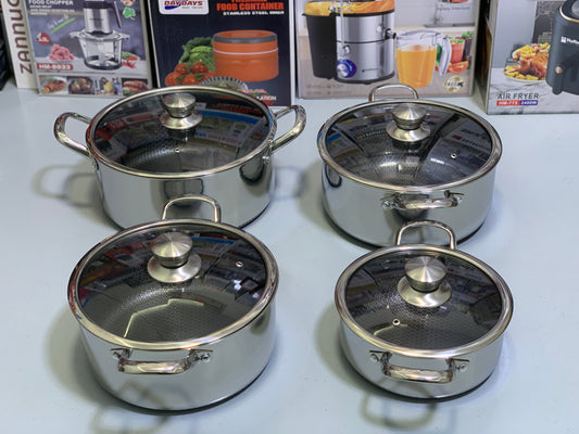 Laser Coating Deep Casseroles Set Non Stick Complete Set (4 Pieces)