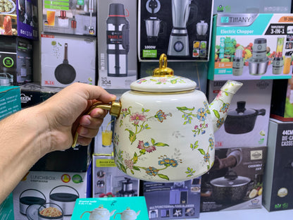 Enamel Coating Stylish Tea Kettles Two Pieces