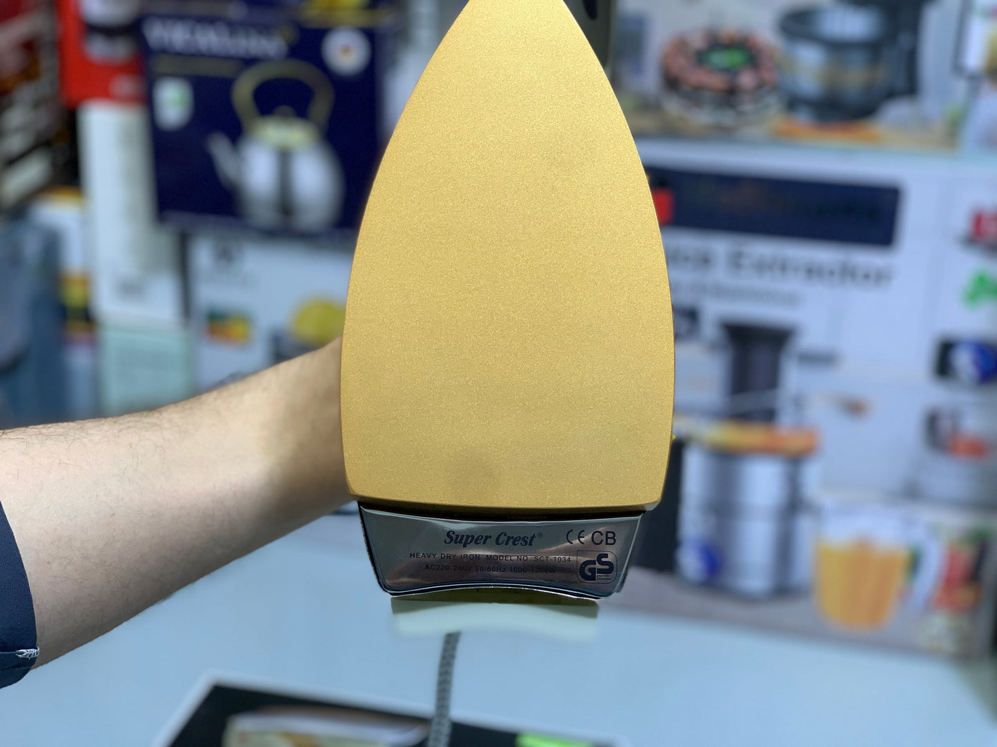 Super Crest Dry Iron 1200w  Power Consumption  Model SCT: 1034