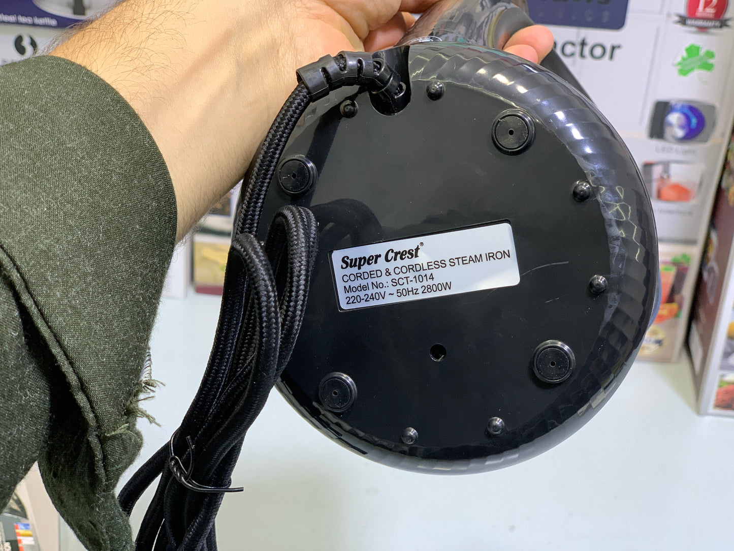 Super Crest Electric Steam iron with Detachable Charging base Model: SCT-1014