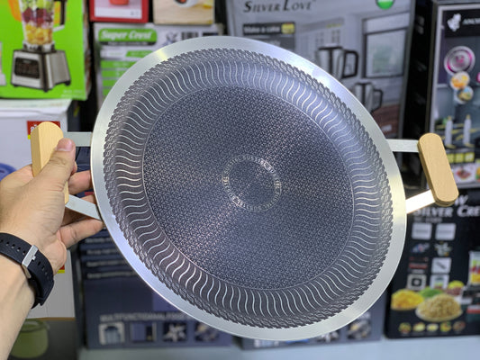 Laser Coating tawa with wooden handles