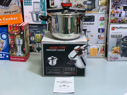 Knob Type Pressure Cooker with Advance safety Stainless Steel