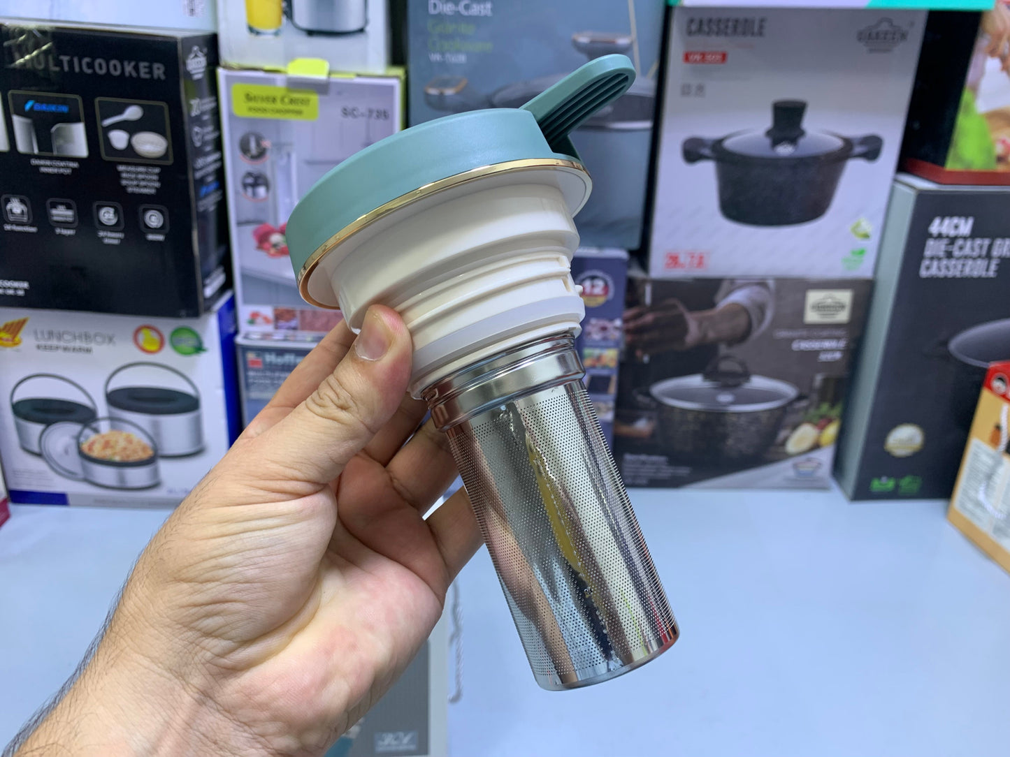 Homered Tea Thermos with Temperature Indicator SUS 304  Stainless Steel Model H0-9406 1680ml