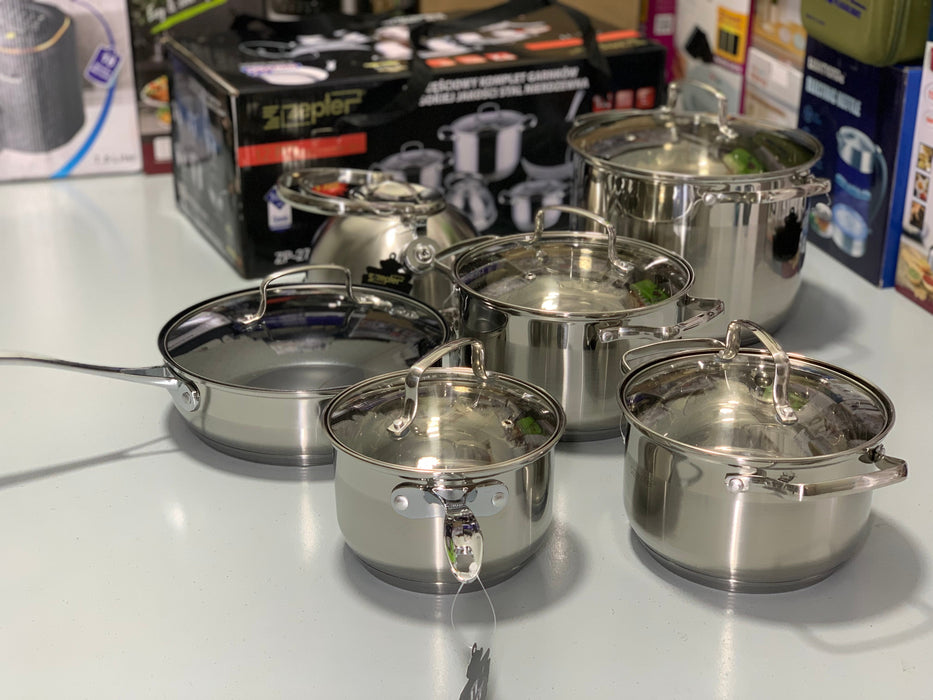 Zepter Brand 12 Pieces Cookware Set Stainless Steel
