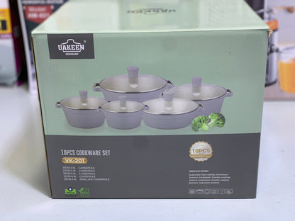 UAKEEN Germany 10 Pieces Cookware set