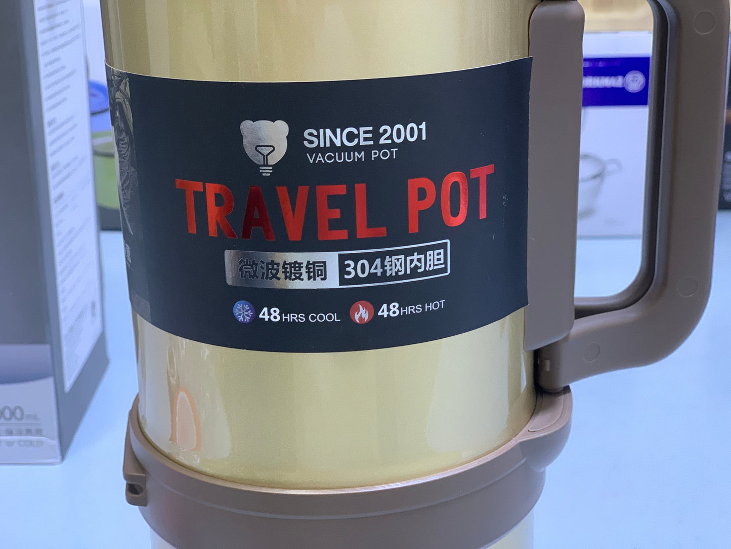 D Kadi Travel Pot Water Bottle 4000ml Stainless Steel SUS 304 Hot and Cool 24 hours