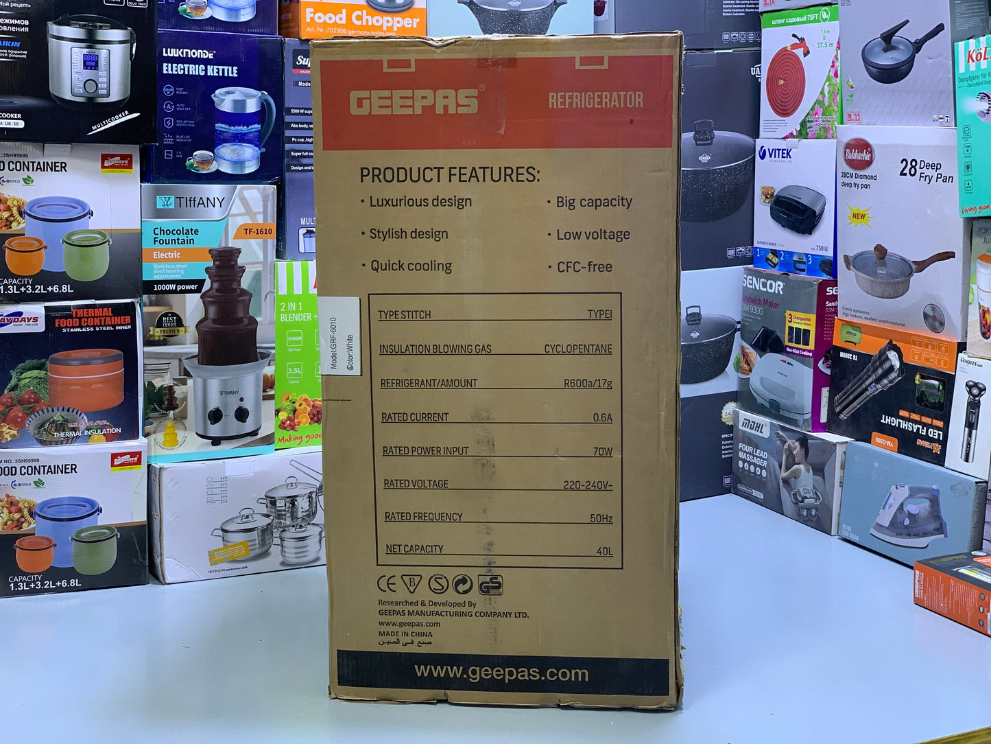 GEEPAS Mini Refrigerator 40L – Space-Saving & Efficient for Office and Room