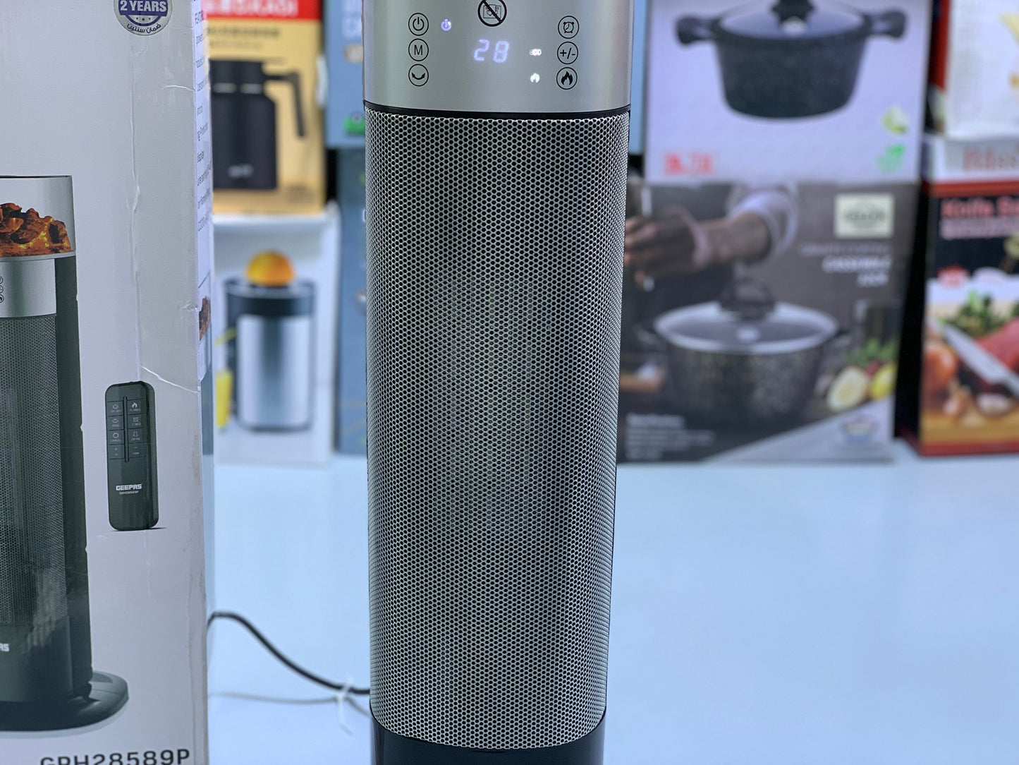 Geepas Heater with Flame Effect |2 Years warranty| GRH28589P